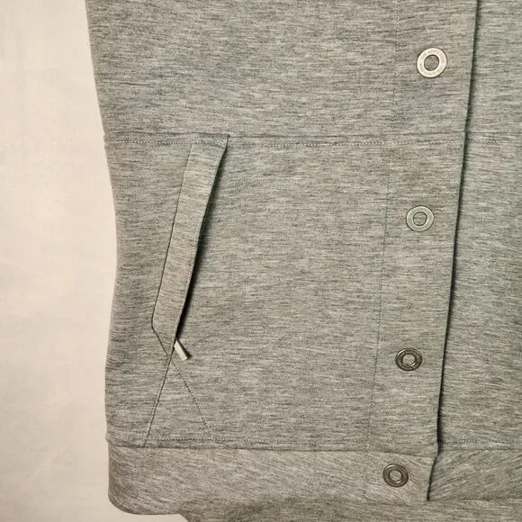 The North Face Jacket Womens Medium Gray Snap Hoodie - Picture 7 of 13